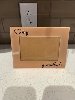 Gold grandkids custom made metal frame- 4 by 6