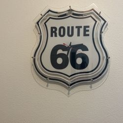 Route 66 Neon Clock Sign