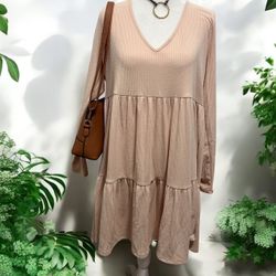 plus size XXL Wild Fable Blush Long Sleeve Dress