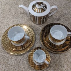 Gold Rimmed Tea Service