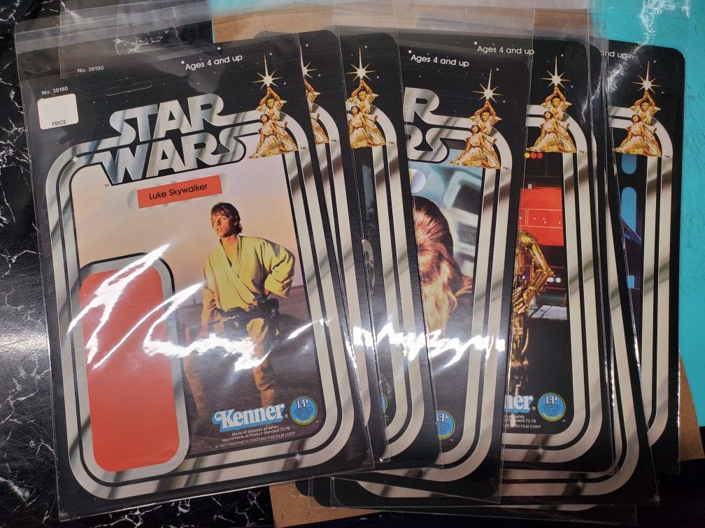 Custom Star Wars 12-back Action Figure Card Back Lot (12)