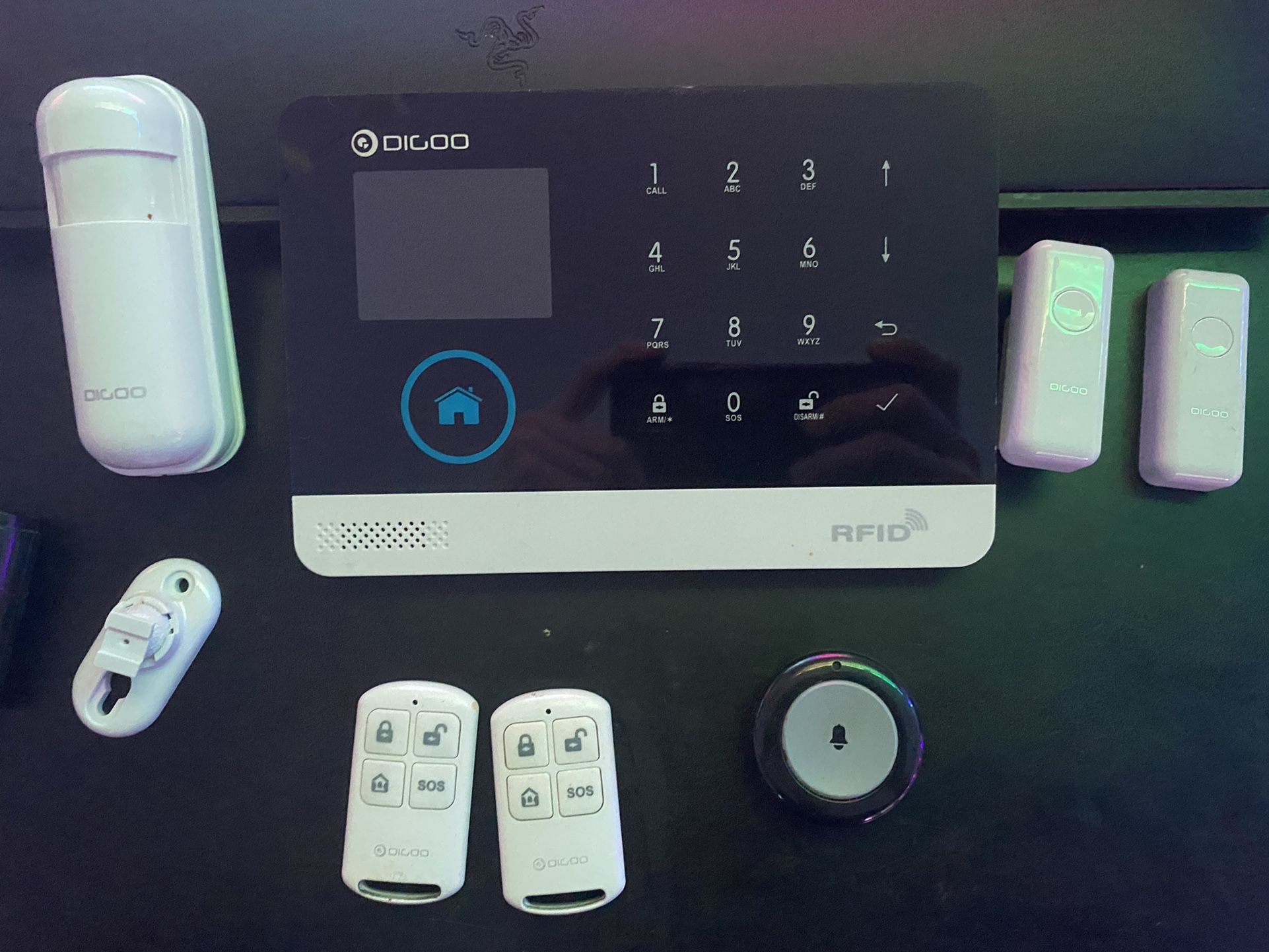 Security System. With Sim Card, Comes With Motion Sensor And Door Sensors