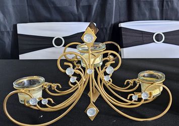 Gold Candle Holder Wedding Decorative Accent