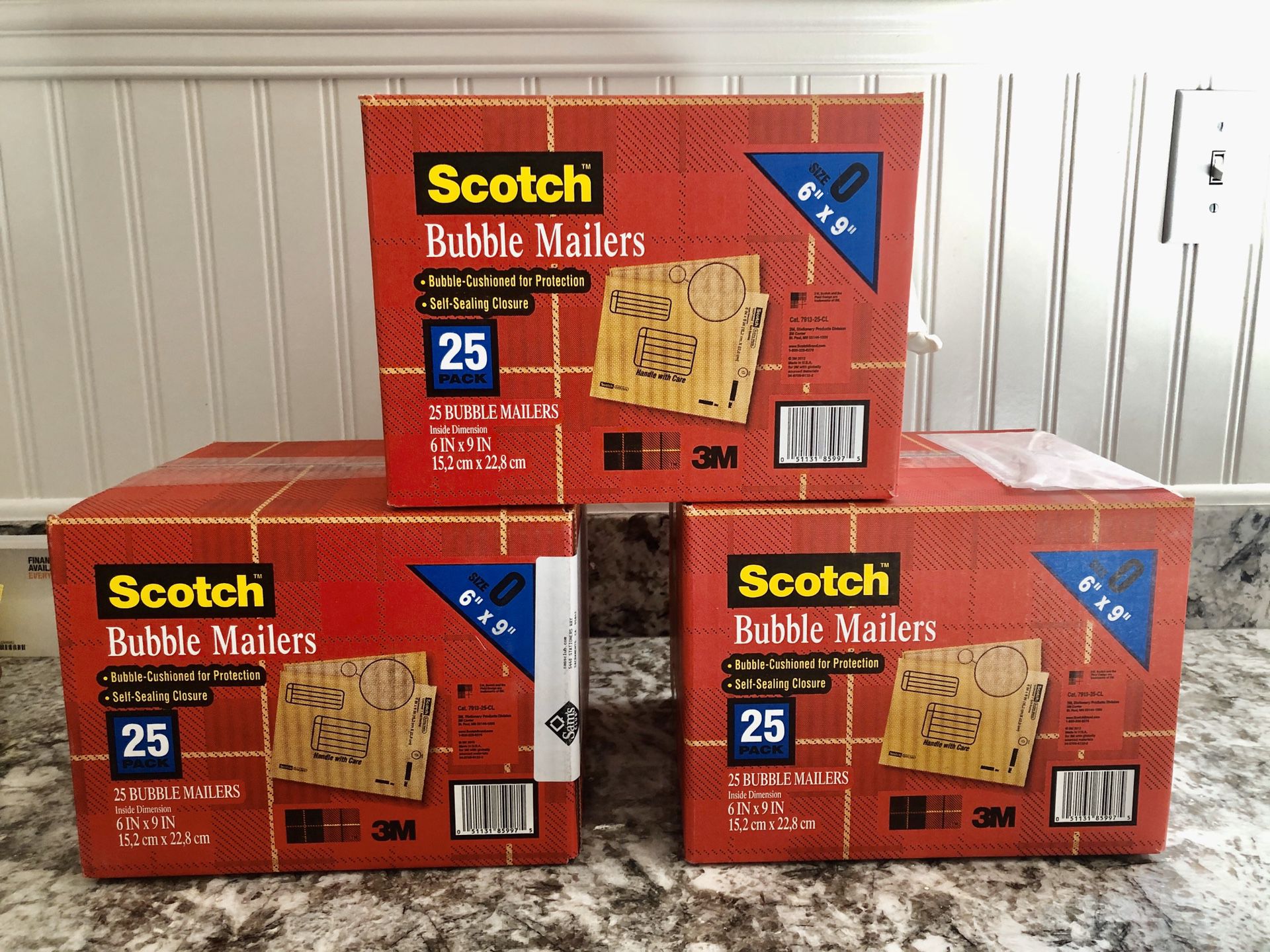 Scotch Bubble Mailers ~ 6”x9” ~ NEW ~ $10 per box