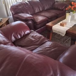 Leather Sofa & Loveseat 