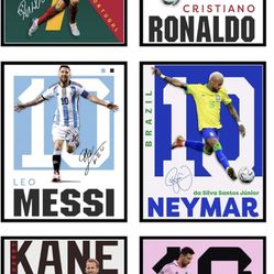 Messi Neymar haaland ronaldo posters 10”x8” $5 each