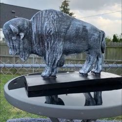 The Old Gray Buffalo Statue 