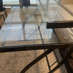 Glass Vanity Desk 
