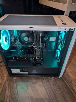 Powerful White Gaming Computer
