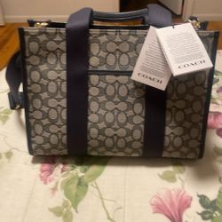 Coach Navy Blue Purse 