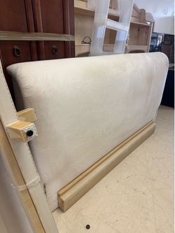 King suede bedroom frame