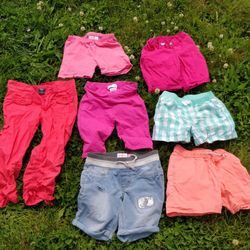 Girls' Shorts, Size 10, Lot Of 7