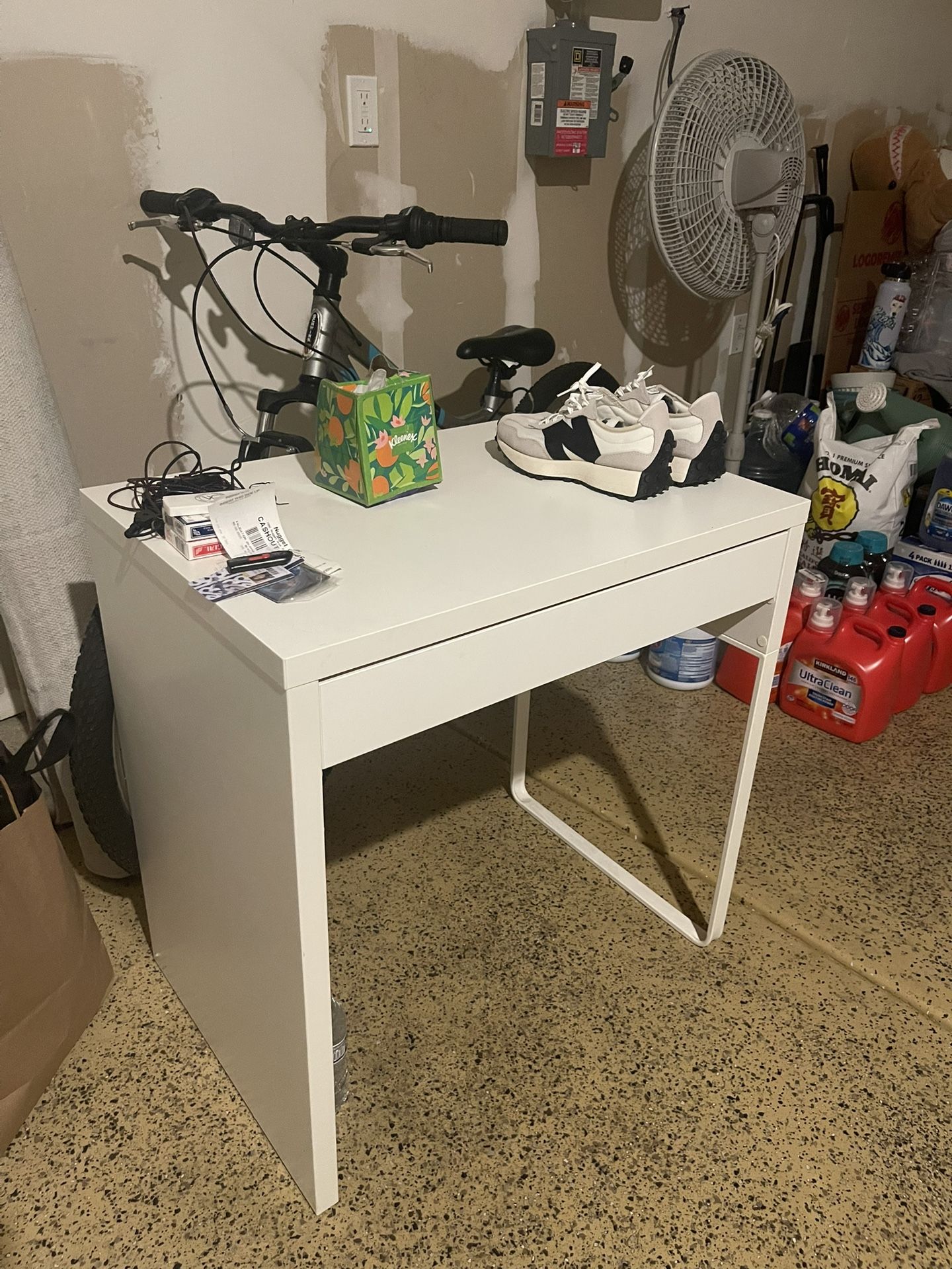White IKEA Micke Desk