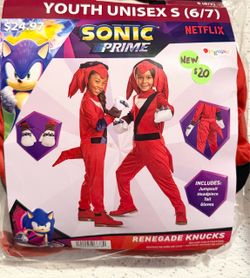 Costume Renegade Knucks Sonic Prime Youth Size S (6-7)