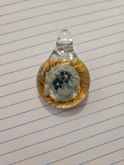 Hand blown Art glass pendant