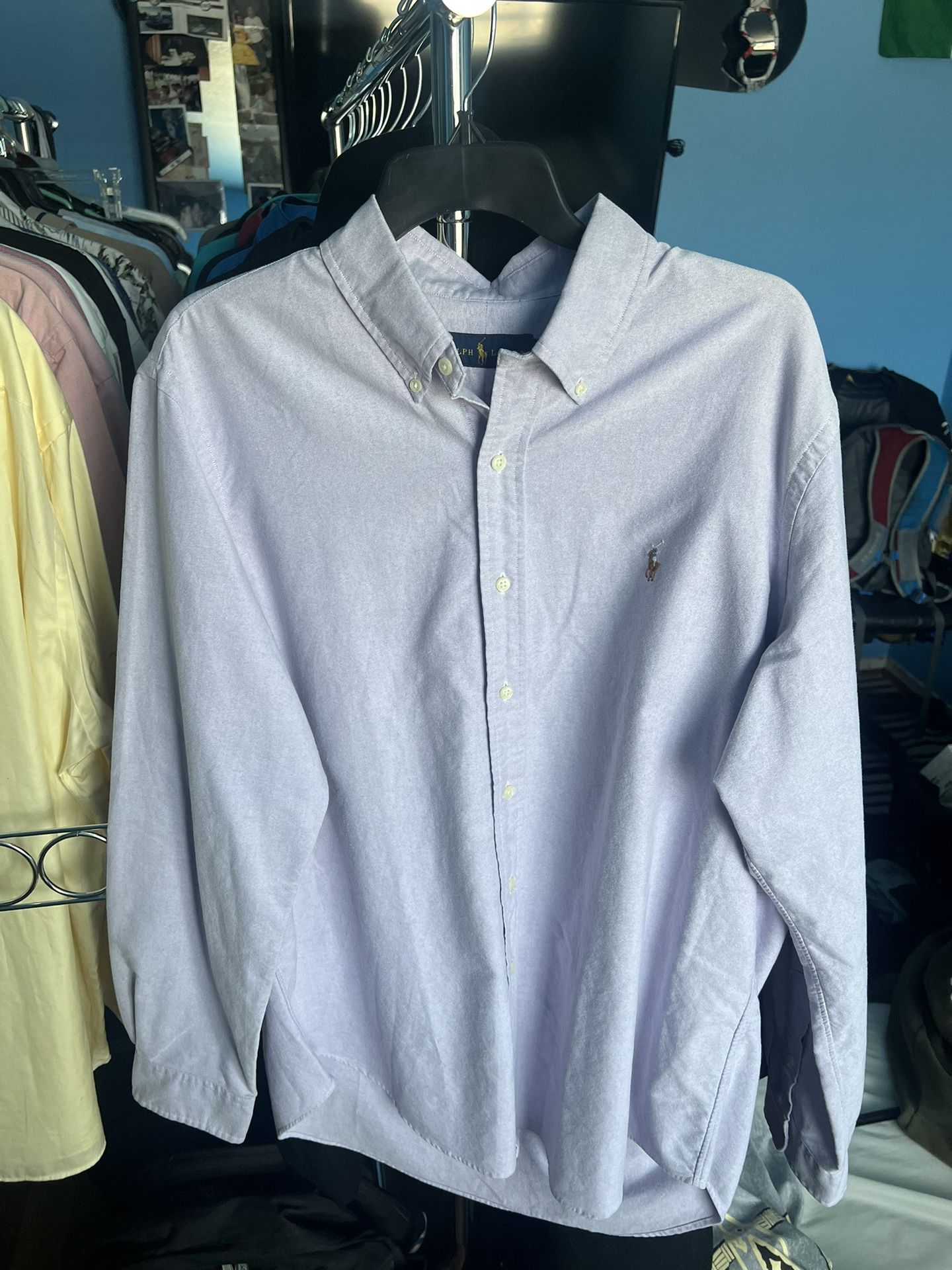 XL Purple Polo Dress Shirt