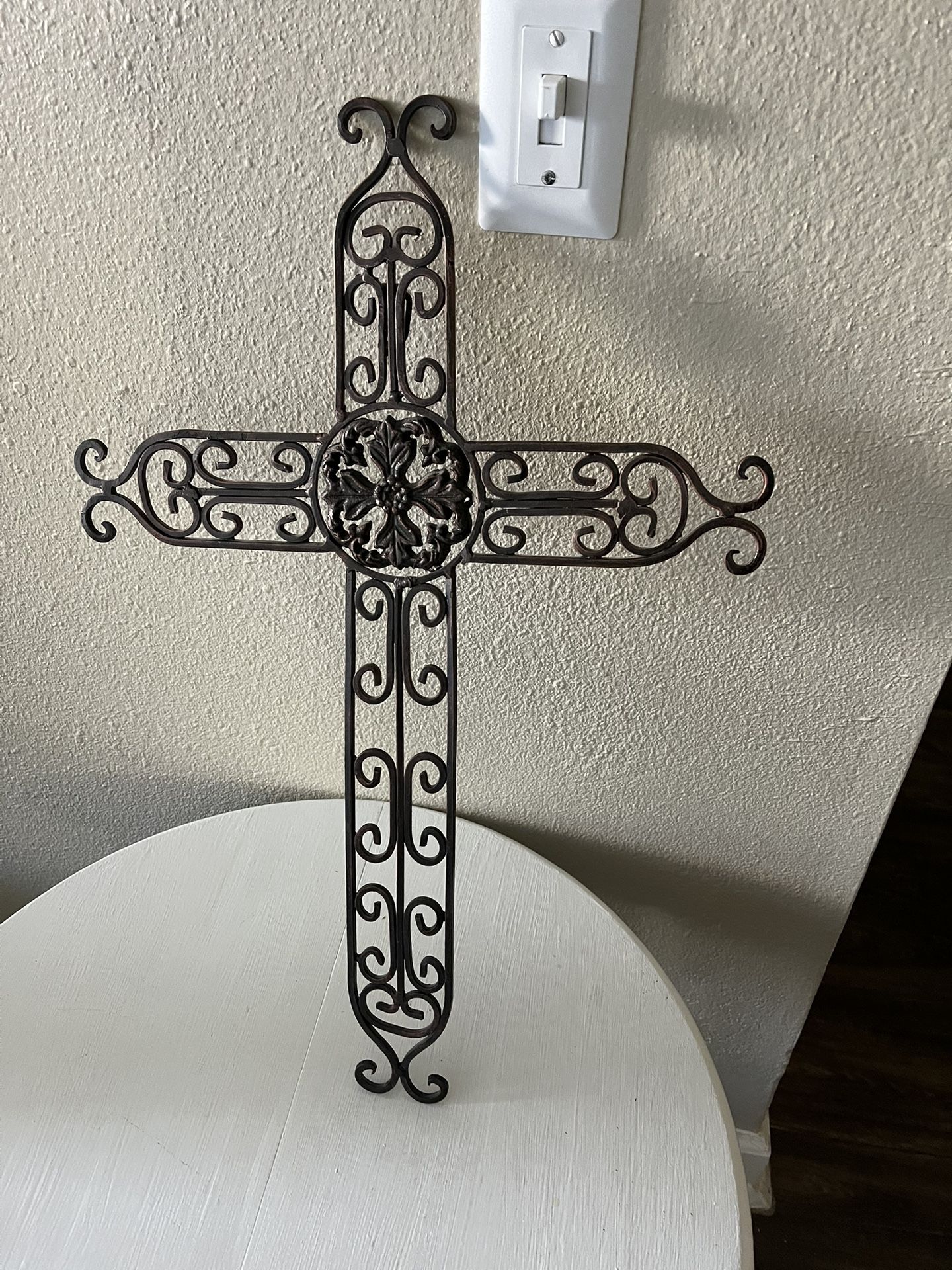 Nice Solid Wrought Iron Cross