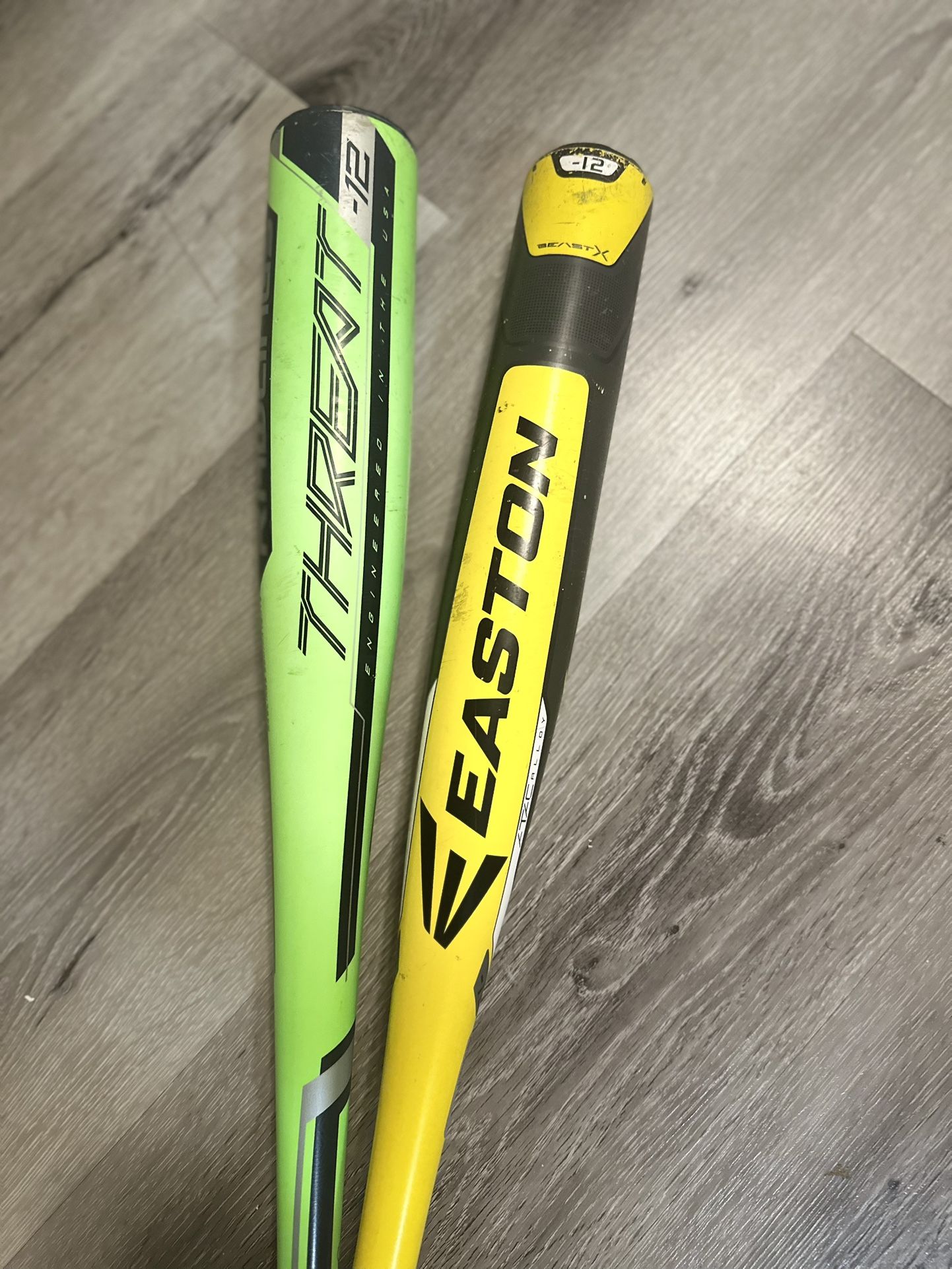 Easton Beast X, & Rawlings Threat: Baseball Bats (USA Certified)