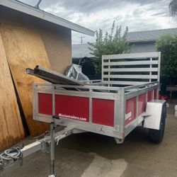 5x8 Aluminium Mission Trailer Pinkslip In Hand..