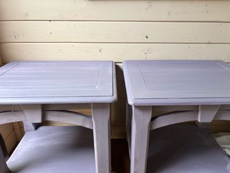 Pair of Painted Wood End Tables