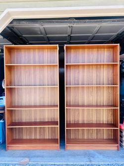 Pair of Danish Modern / Mid-Century Bookcases – Matching Set
