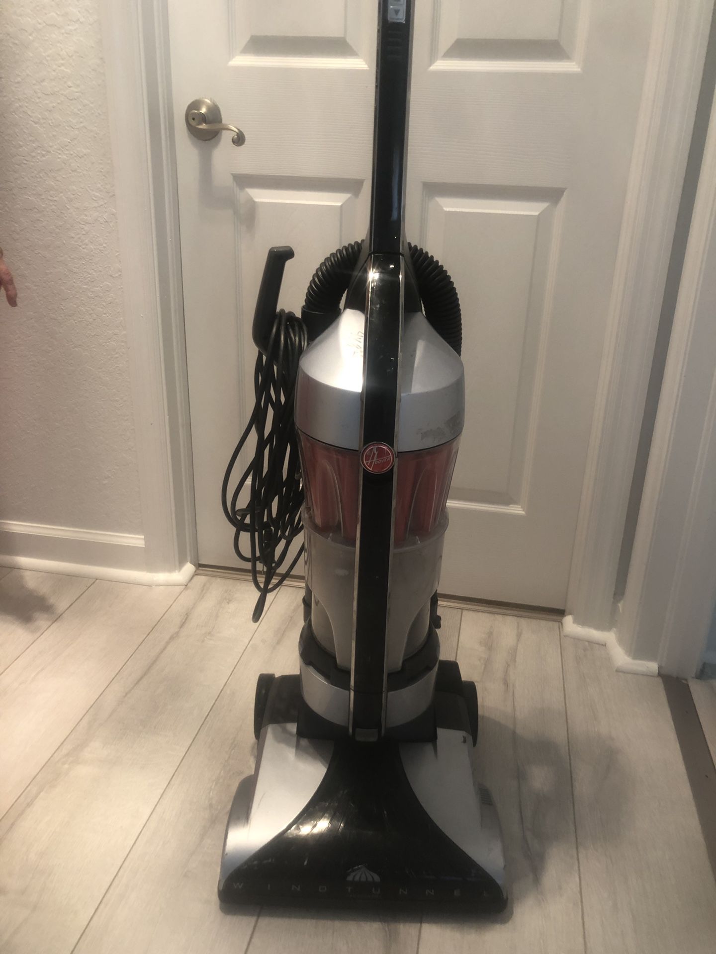 Hoover black silver vacuum cleaner