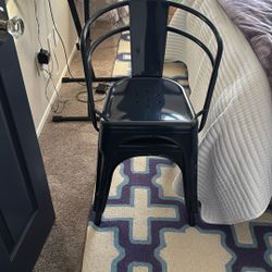 2 Navy Metal Chairs