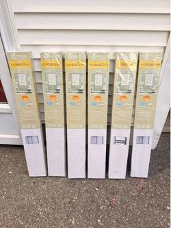 NEW $12 each - Cordless 1" Vinyl Mini Blinds Width 28" W x 48" L Pear White