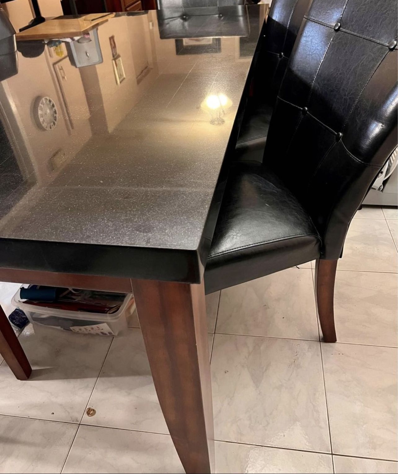 Marble Top Dining Table.
