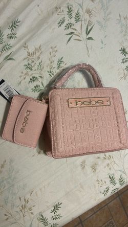 Bebe Pink Mini Handbag with Matching Wallet