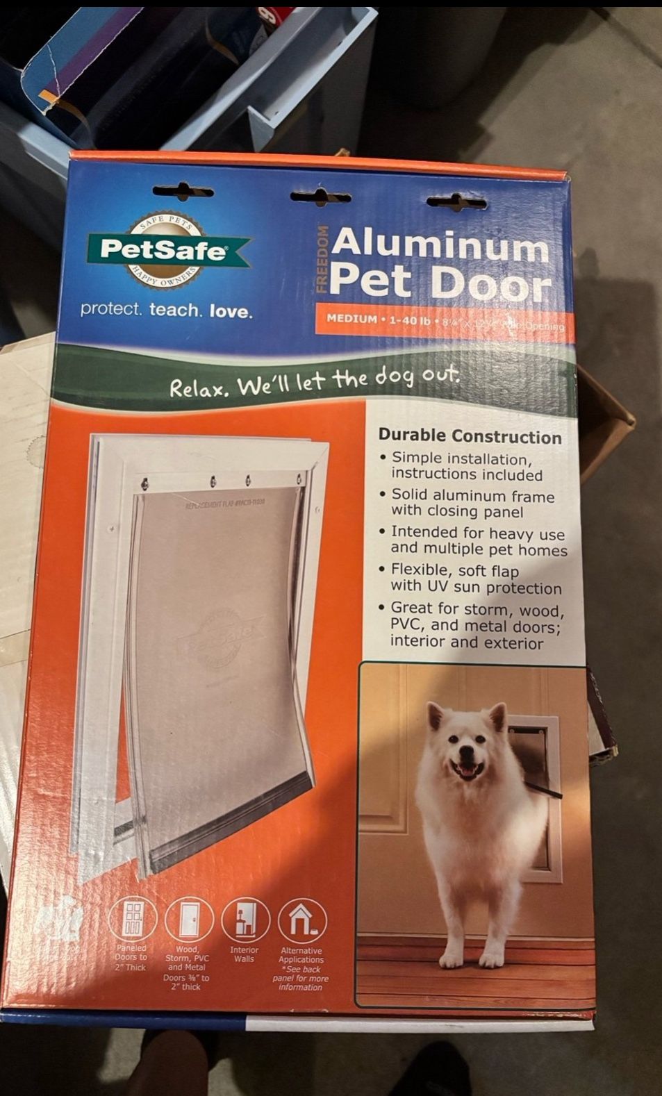 PetSafe Aluminum Pet Door for medium-sized pets (1-40 lbs)