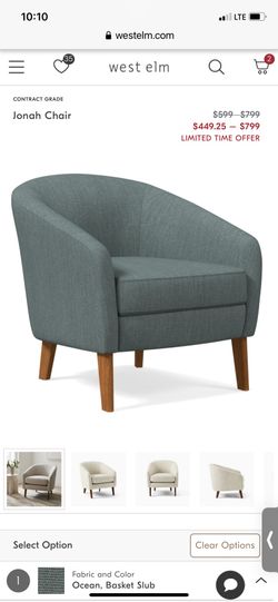 West elm Jonah Chair Color Ocean for Sale in Los Angeles CA