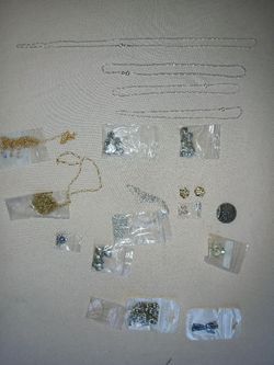 Sterling Silver Jewelry With Gold Links Lot