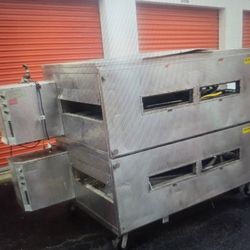 PIZZA OVEN CONVEYOR XLT 3270 XLT 3255 BY WOLFEE DOUBLE DECK NATURAL GAS 