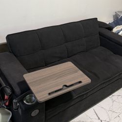 Black Sofa Bed With Laptop Stand