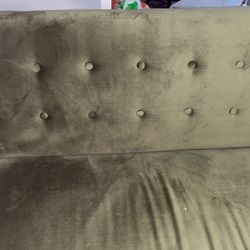 Olive Green Velvet Futon