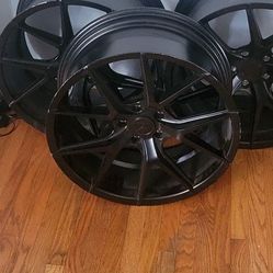 20" Black On Black Verde Axis Rims 