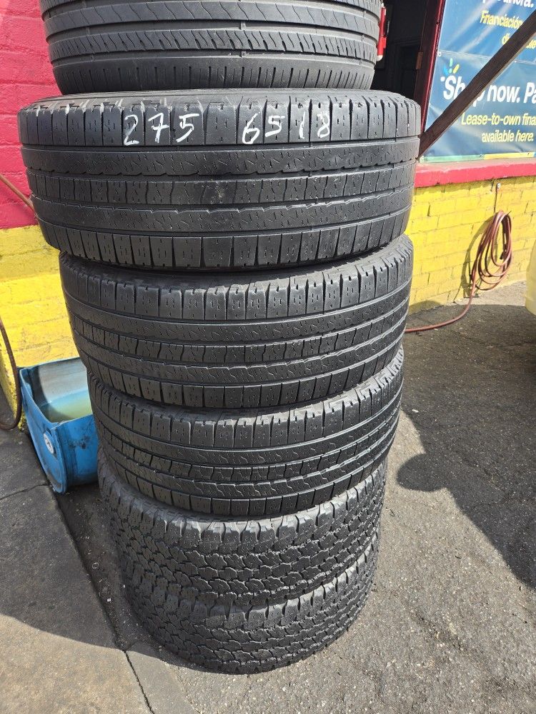 275/65/18 LT TIRES 4 INSTALLATION AND BALANCE 