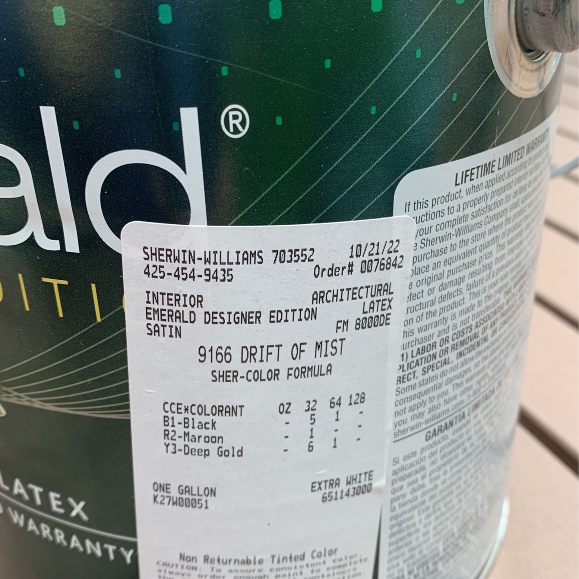 2 Gallons Interior Latex Sherwin Williams Paint/one is new for Sale in