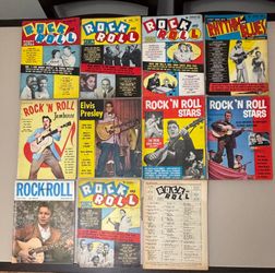 Vintage 1950’s Rock and Roll magazine’s with Elvis Presley, Mickey Mantle & more