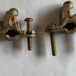 BURNDY C11K16D Ground Clamp with Lay-in Lug, 3/8 to 1 in Rod, 10 to 2 AWG Conductor, Copper/Silicon Bronze