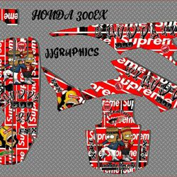 Honda 300ex Graphic Kit 