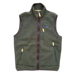 Vintage Patagonia Retro Pile Green Fleece Jacket Size Medium