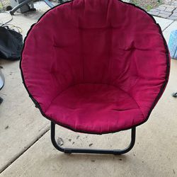 Hot Pink Folding Lazy Moon Chair 