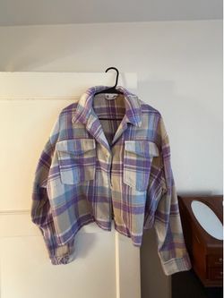 Cropped “shacket”, XL