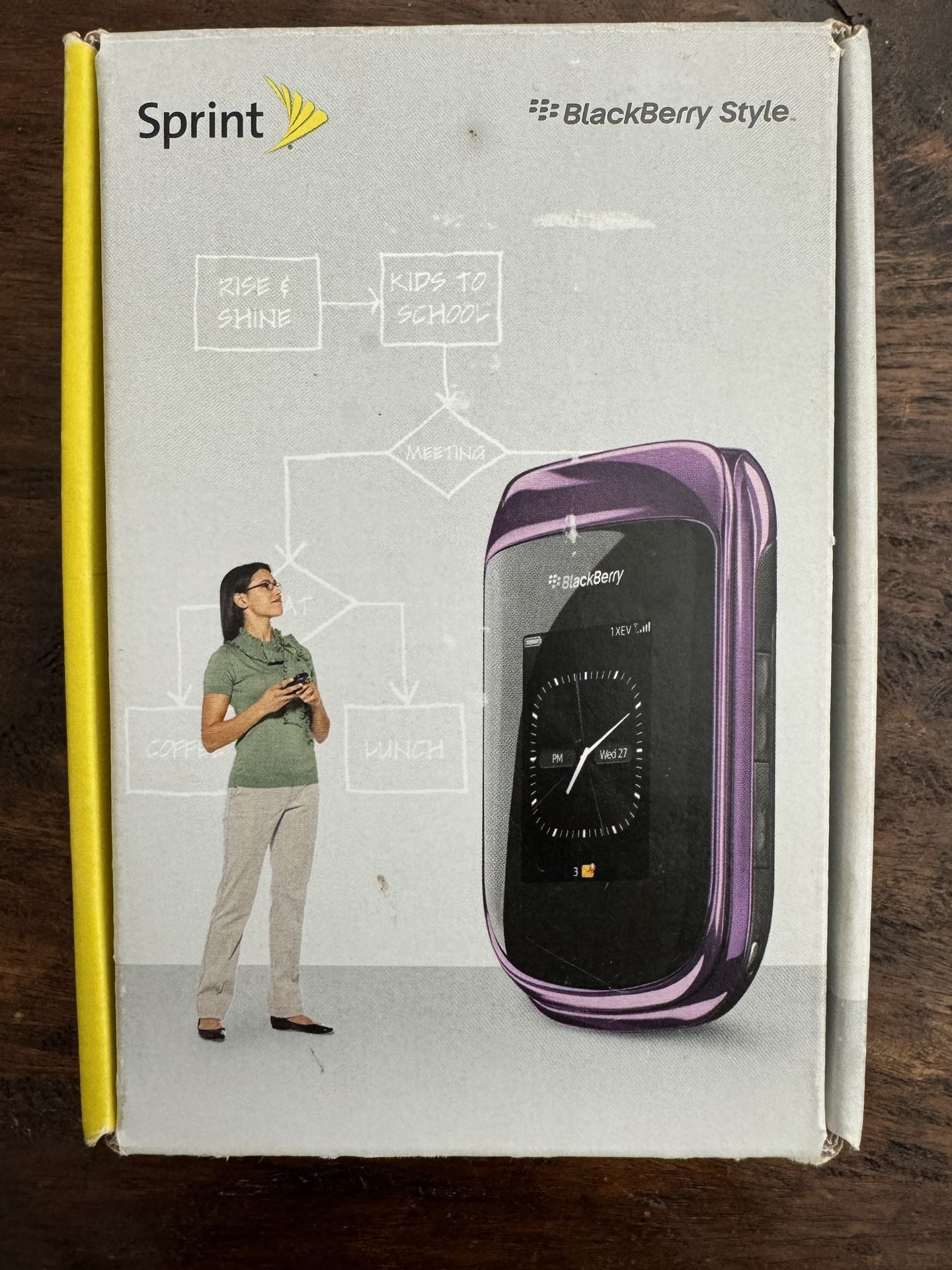 BlackBerry Style 9670 Sprint Royal Purple Flip Phone, 8 GB Memory Card