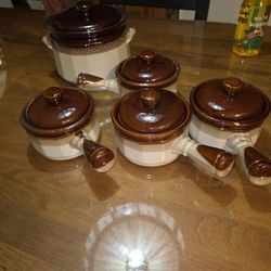 Soup Tourine & Four Soup Crocks