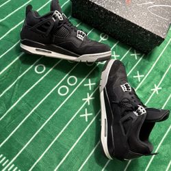 Jordan 4 Retro Black Canvas – Men’s Size 10 w/ Box – Good Condition 