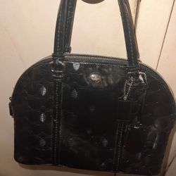 COACH BLACK BUCKET BAG 