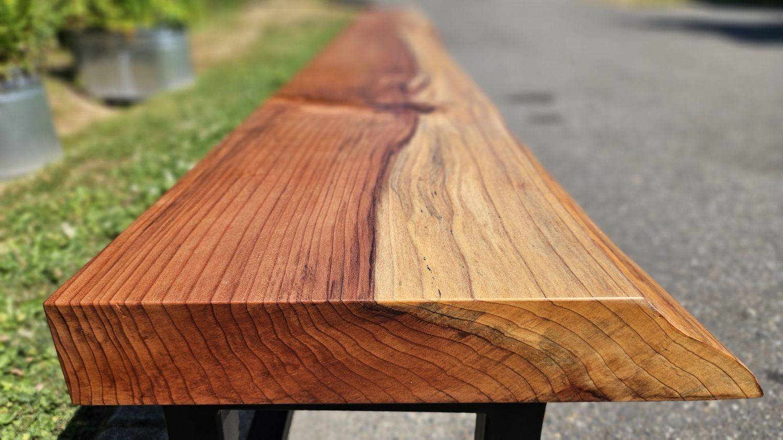 live Edge Wood Slab Console Table /Stand/Bench